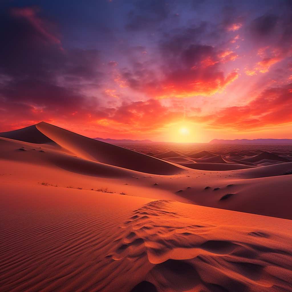 A dramatic desert landscape